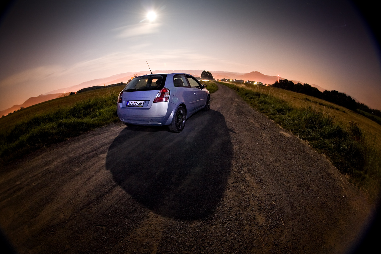 Fiat Stilo night photoshoot